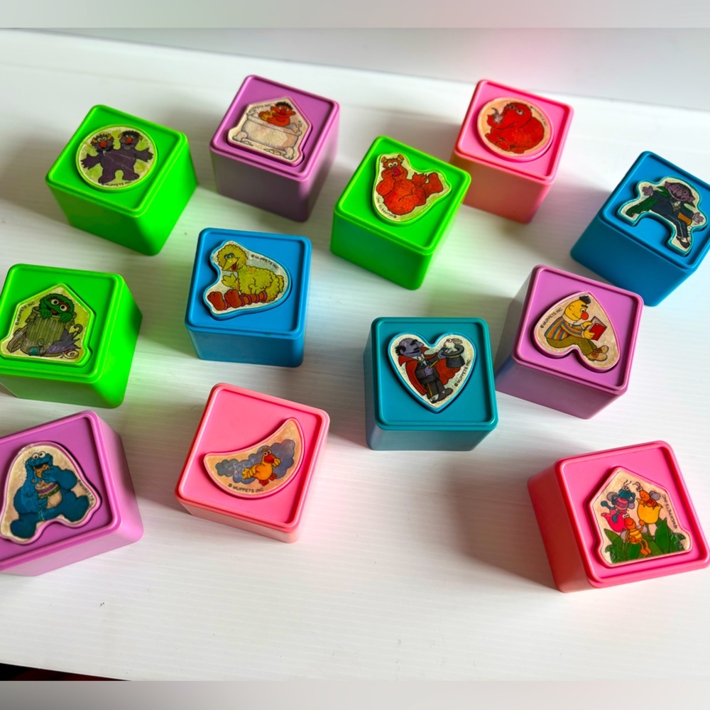 Playskool Sesame Street Puzzle Block 1988 Vintage